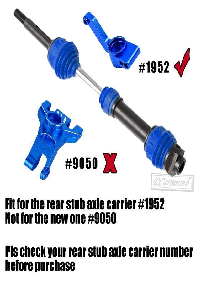 Rcarmumb CVD Axles Driveshafts Upgrades Part for 1/10 Slash Rustler Stampede Hoss VXL 4X4 4WD,4Pcs Front Rear Transmission Universal Drive Shaft,Replace #6852R,#6851R,Navy Blue - Image 4